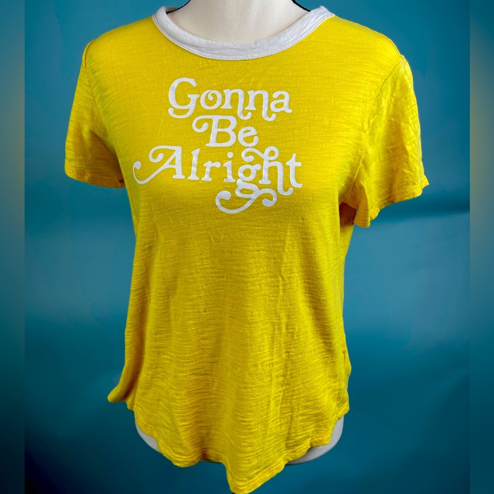 Yellow graphic tee shirt